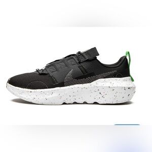 **New Nike Crater Impact Men’s Sneakers in Black, White, and Green - Size 7**